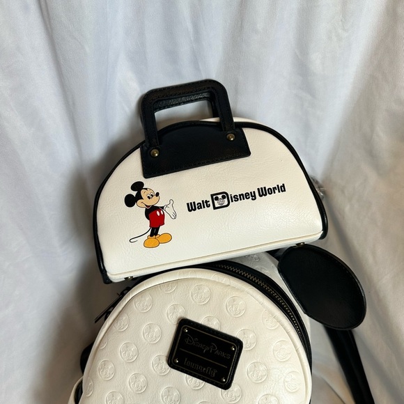 LOUNGEFLY 2 Pieces Set. Mickey Ears Walt Disney World Convertible Backpack. NWT main image 6